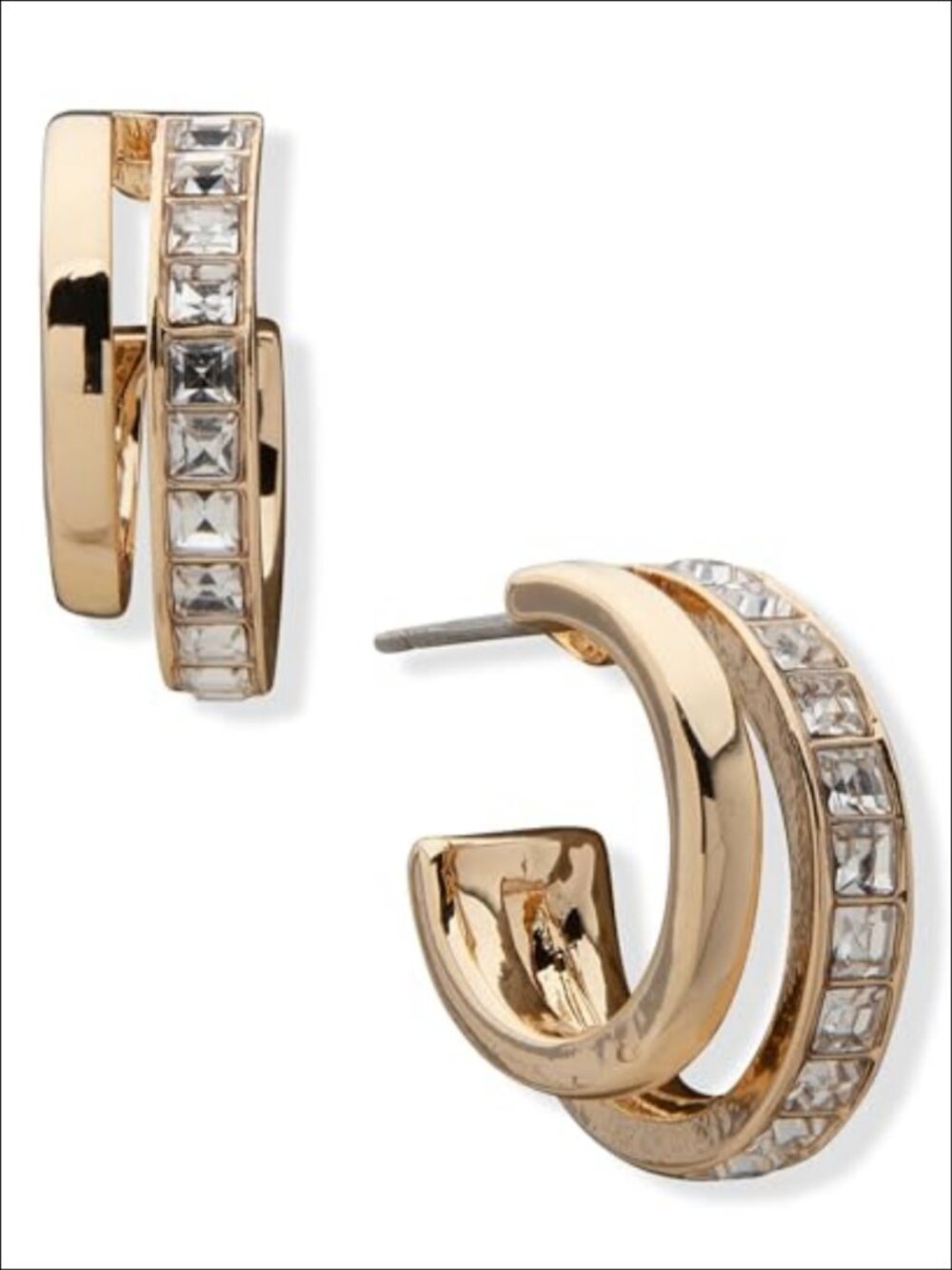 Crystal Hoop Earrings Statement Fashion Jewelry for Evening Wear